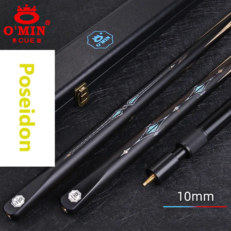 2023New Arrival Omin Snooker Cue Stick Poseidon Ash Shaft 10mm Tip Size With Snooker Case Set