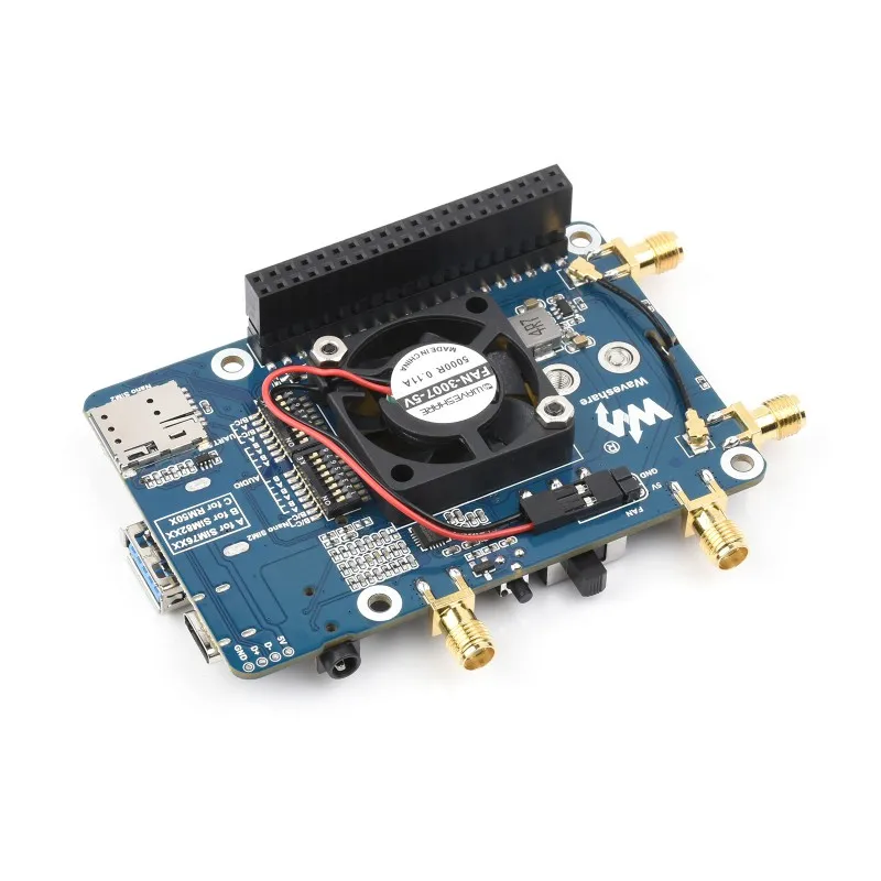 EM06-E LTE Cat-6 HAT per Raspberry Pi, Doppie Antenne LTE-A, Multi Region Multi Band, GNSS