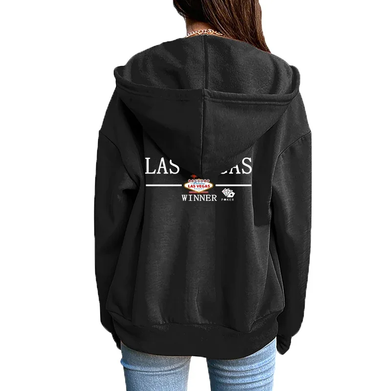 تنوعا الرياضة معطف مريح أزياء عارضة الركض الأعلى اليومية المرأة سستة سترة مقنعين البلوز الطباعة الملابس سيدة