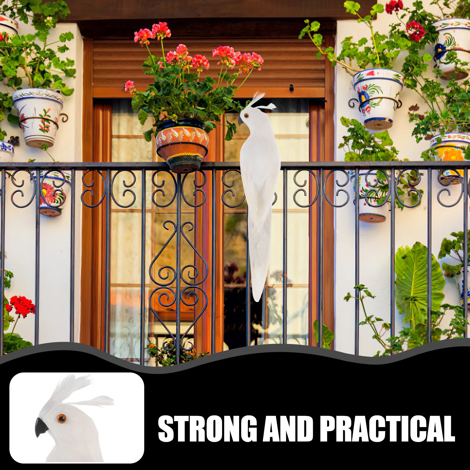 

Artificial Foam Parrot Ornamental Lifelike Decoration for Outdoor Garden Backyard Craft Parrot Artificial Birds