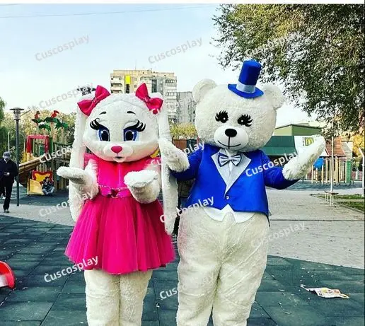 

Bear Blue Tailcoat Easter Party Bunny Cartoon Costume Rabbit Mascot Costume Fancy Dress Clothing Halloween Carnival Events