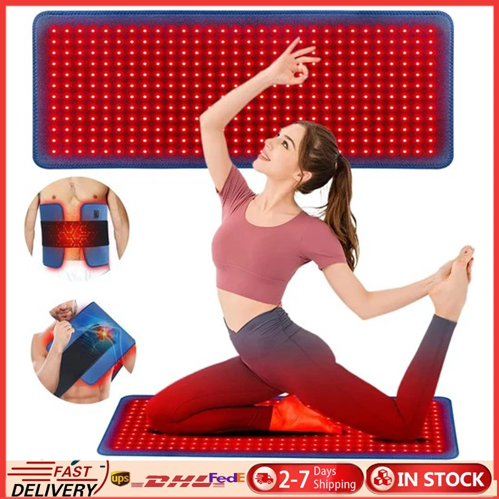 

360 шт. светодиодный пояс с красным светом 660 нм 850 нм, инфракрасный светотерапевтический коврик для усталости тела, глубокая терапия для спины, коленей, рук, ног, облегчение