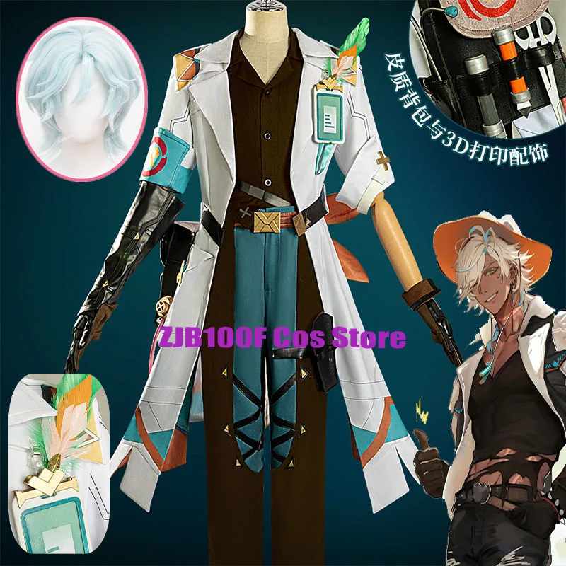 

New Role Ifa Cosplay Anime Game Genshin Impact Cosplay Costume Ifa Wig Uniform Outfit Suit Halloween Clothing for Man