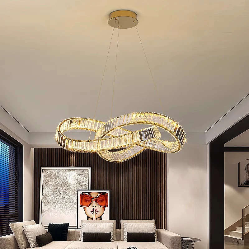 home decorationPendant lights, luxury crystal living room chandelier, dining room Pendant lamp, ceiling light, indoor lighting