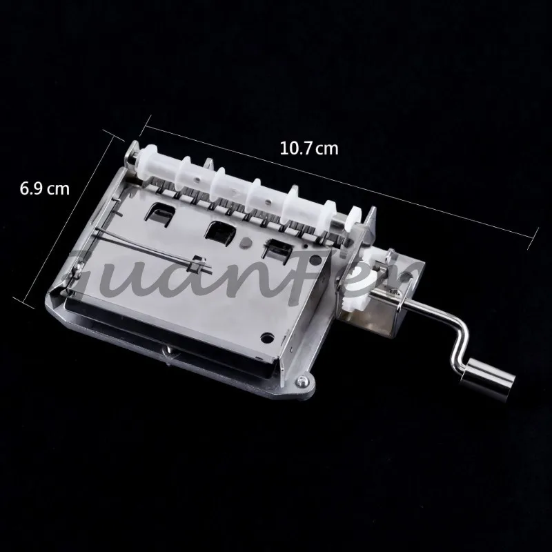 Wooden Hand Crank Music Box, 30 Note Blank Tapes with Hole Puncher, 3 Rolls Paper Tapes for New Year Decoration & Gift