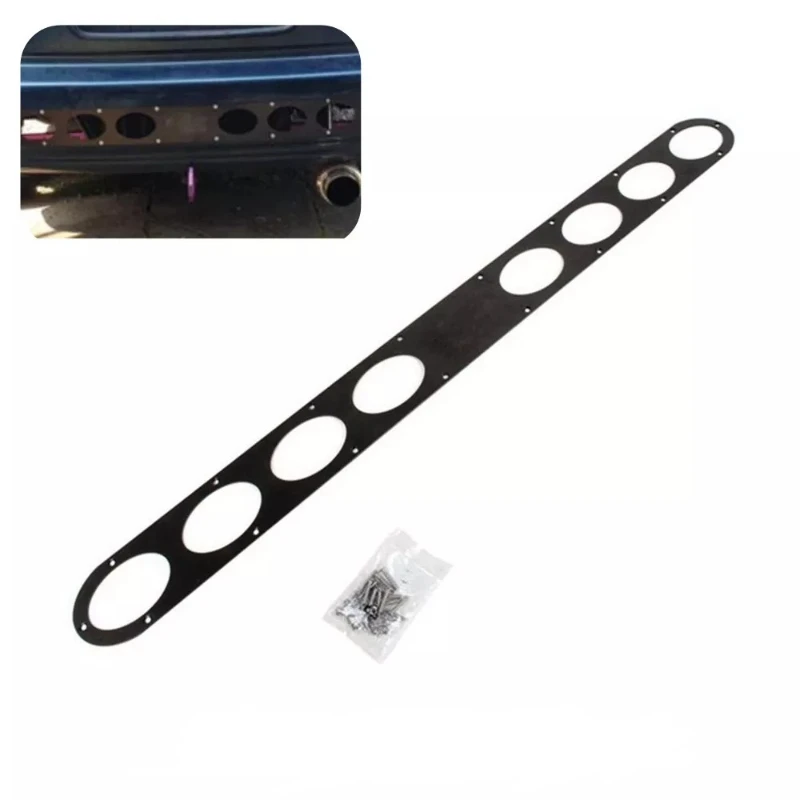 Automobile refitted aluminum alloy rear bumper 8 holes, air shunt diffusion plate, baffle plate, spoiler panel
