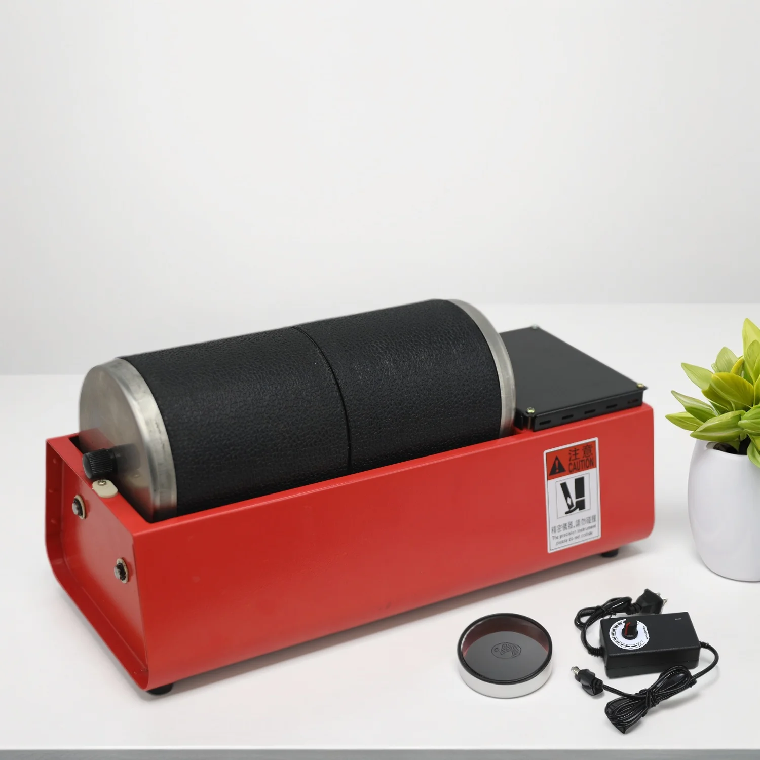 2024 New Arrivals Jewelry Tools 2L 12V Jewelry Rock Tumbler Polisher Mini Barrel Rotary Rock Tumbler With Two Rubber Drums