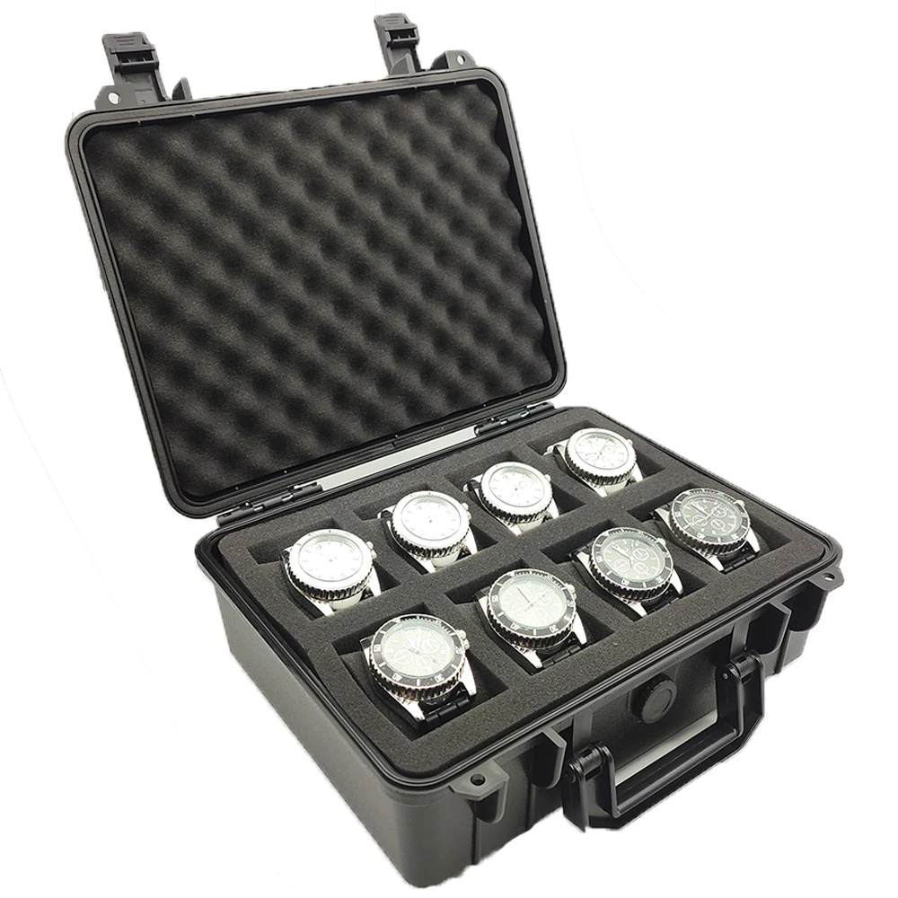 Image of 8/15/18 Grids Uhr Box Schutz Uhr EVA Lagerung Tasche Männer Geschenk Reise Werkzeug Fall Wasserdichte Uhren Sammlung taschen Organisatoren