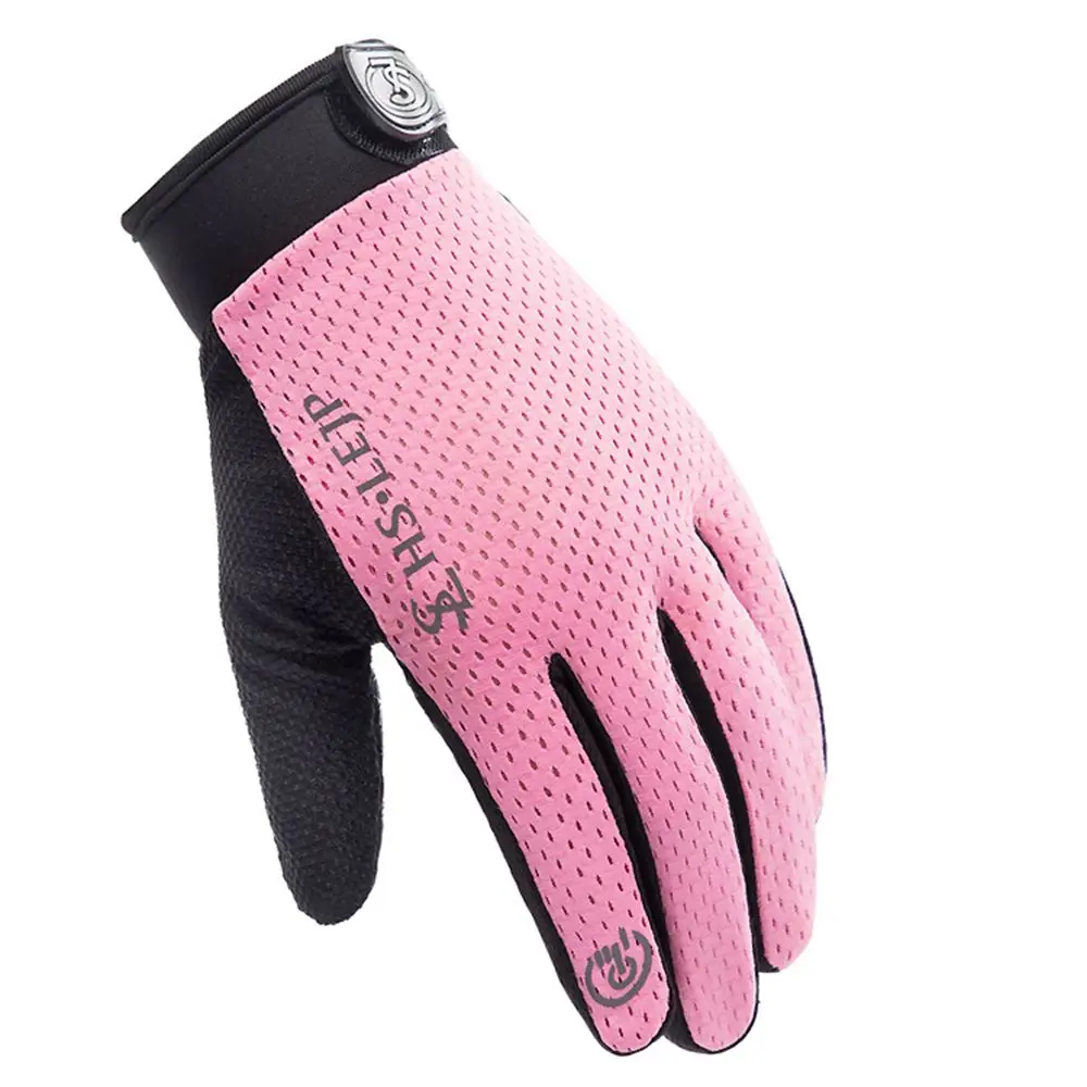 Mesh Bike Gloves Full Finger Summer Men Women\'s Cycling Gloves Long Mtb Touchscreen Breathable Racing Bike Gloves Accessories