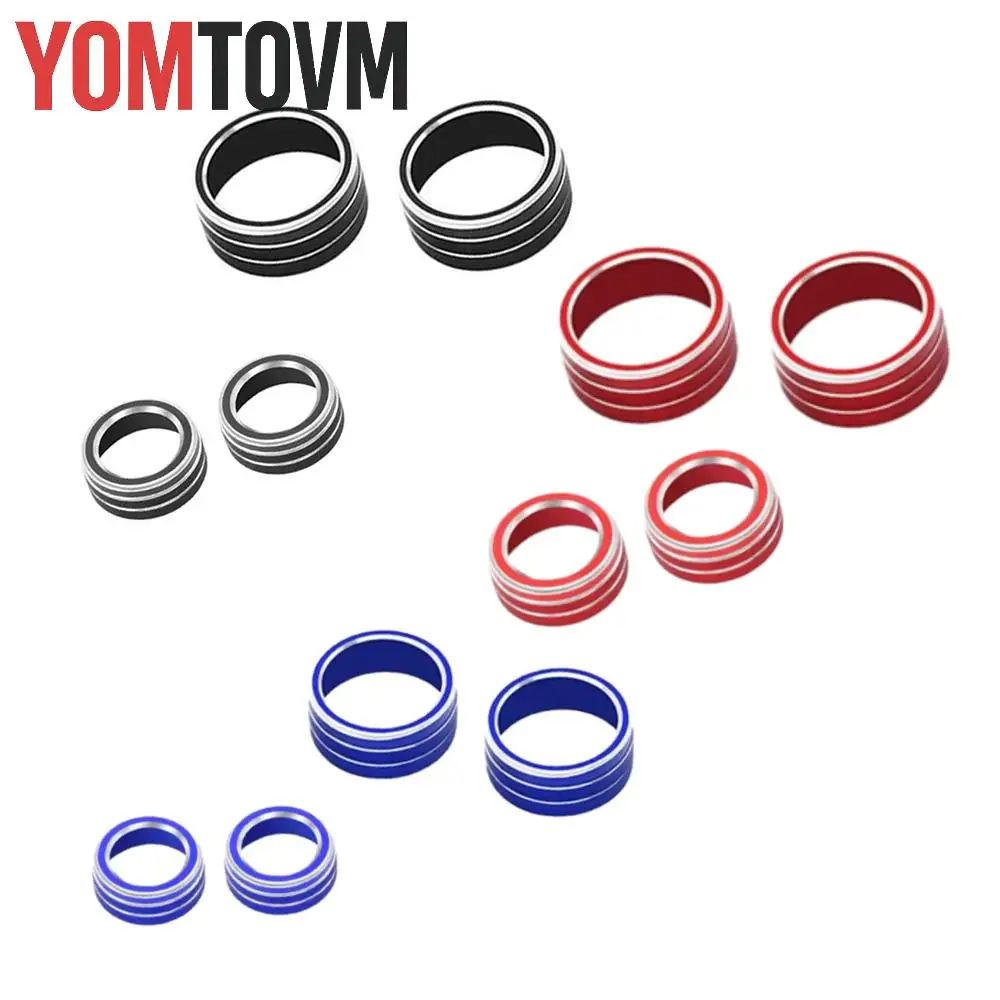 

4pcs Air Conditioning Switch Knob Cover Trim for Nissan Altima 2019-2025 For Rogue 2021-2024 Black Aluminum Alloy Left Right