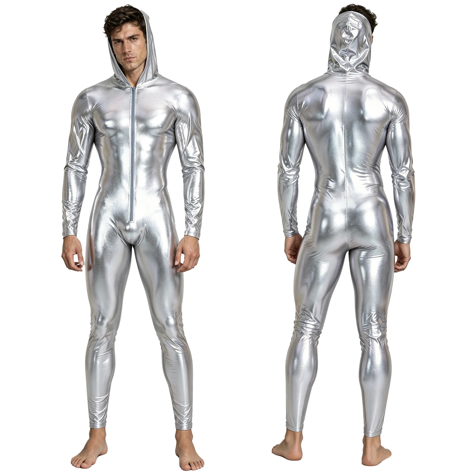 Jumpsuit Unitard Metalik Mengk - Suits ulasan dan harga