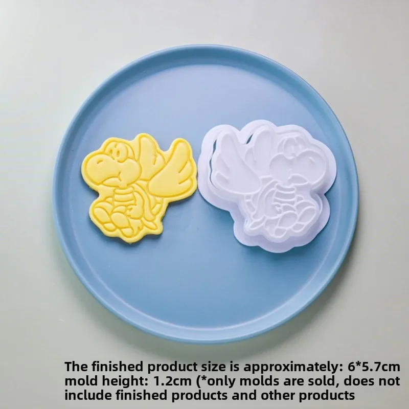 Super Mario Bros Cookie Cutters Anime 3d Plastic Stamp Pressable Biscuit Mold Cookie Stamp Kitchen Baking Pastry Bakeware Tools