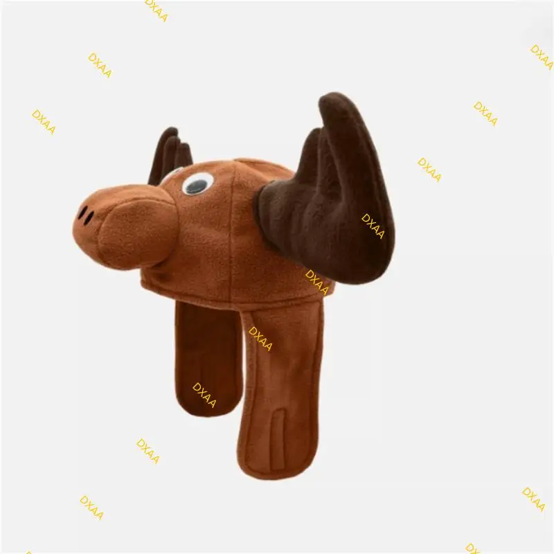 DXAA Warm Moose Plush Hat Lovely Animal Headgear Hat for All Ages