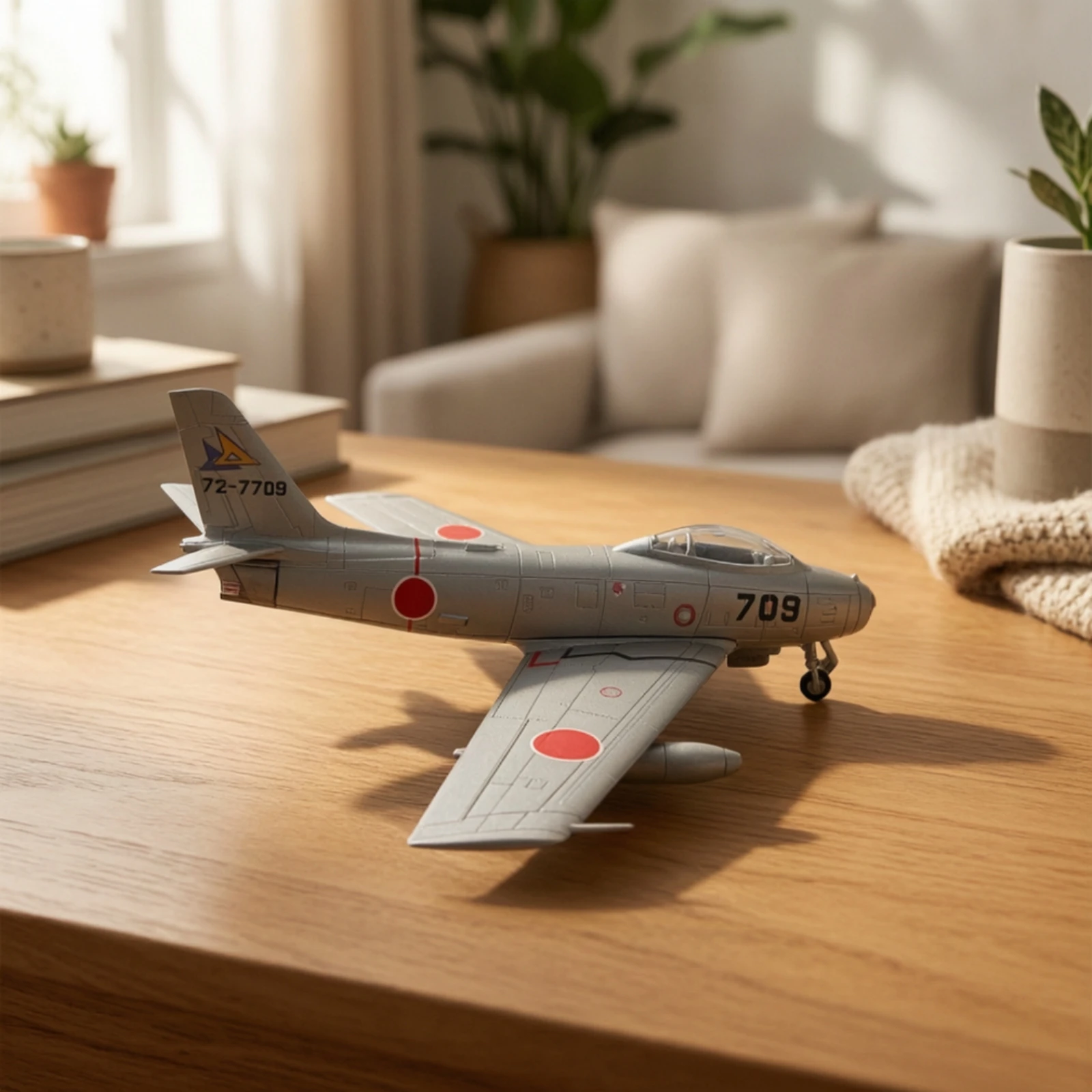 F-86F Blade Model Diecast Jet Model Die-Cast Fighter Jet Detailed Toy Metal for Aviation Enthusiasts, Desk Display