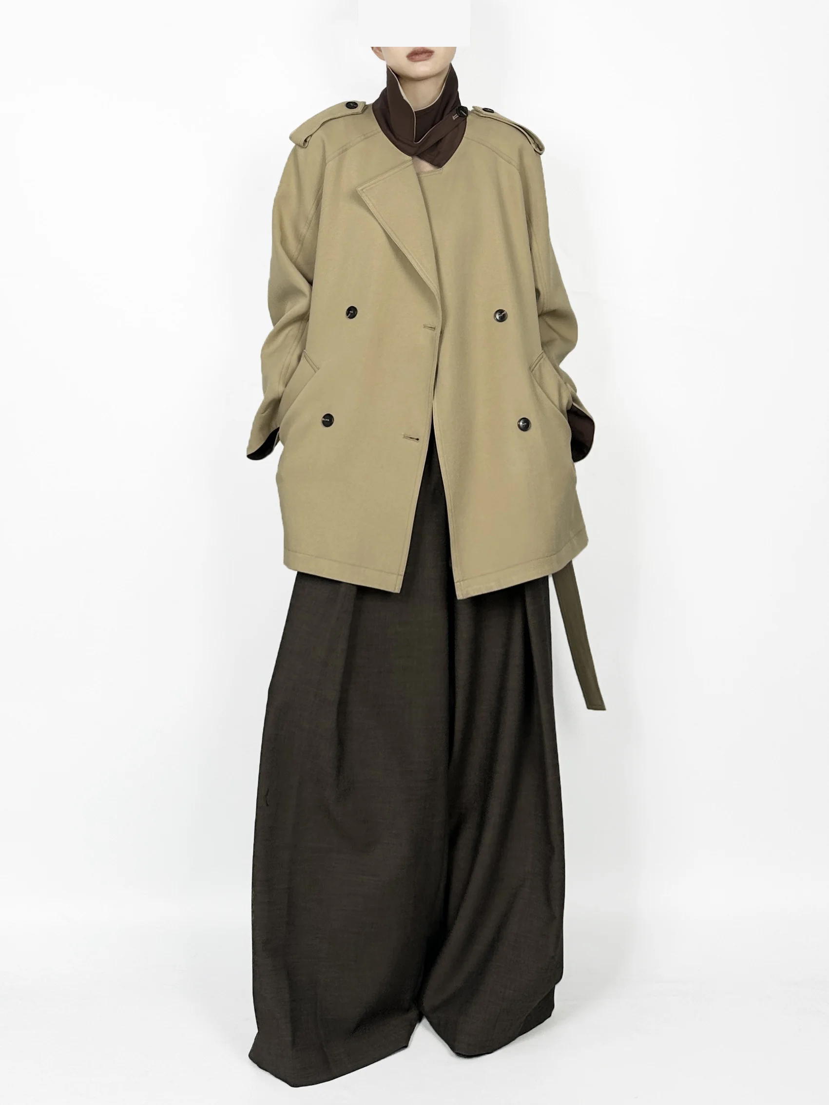 

Пальто Color Blo Heavy Industry Sle средней длины, повседневное, свободного кроя, с длинными рукавами, воротником-стойкой, на двух пуговицах, ветровка