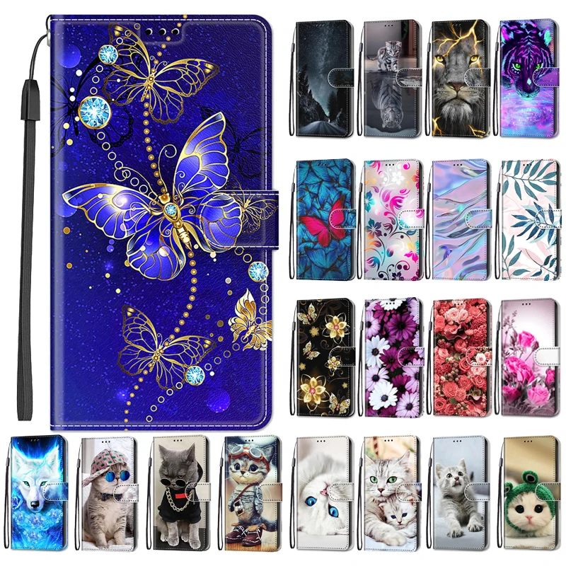 Flower Pattern Flip Case For OPPO A15s A15 A 15 OppoA15 S CPH2185 CPH2179 Wallet Leather Phone Cases Stand Book Cover Bags 2023