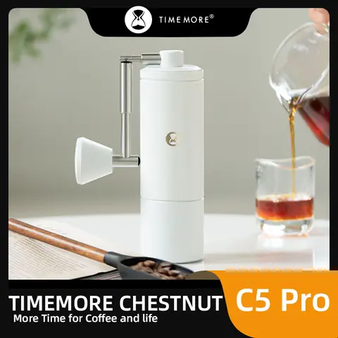 TIMEMORE C5 PRO Espresso Manual Coffee Grinder Hand Grinder Adjustable Steel Core Burr SendCleaning Brush OutdoorPortable