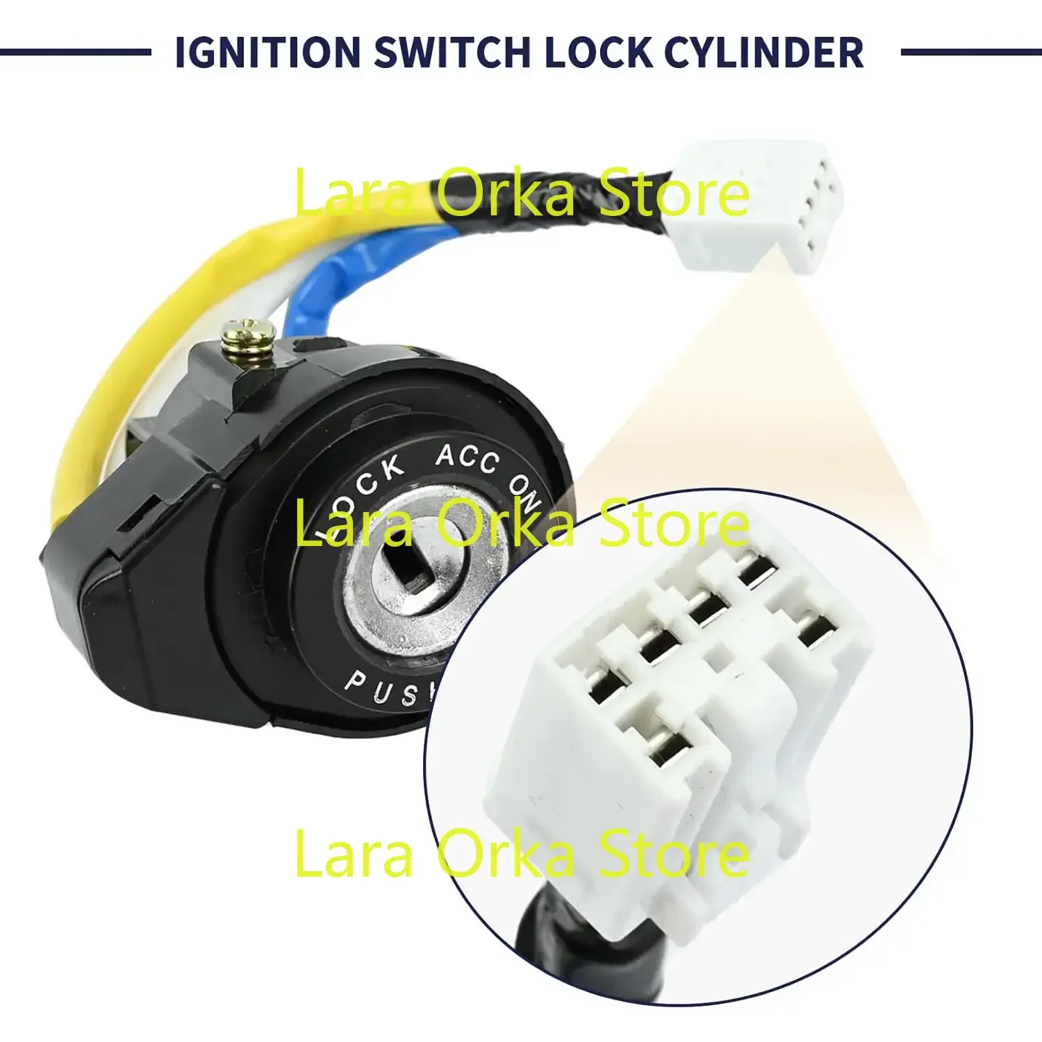 Cilindro di blocco interruttore di accensione illuminato con 2 tasti compatibile con Kia Soul 2014 2015 2016 2017 2018 2019 sostituire 81450-34190