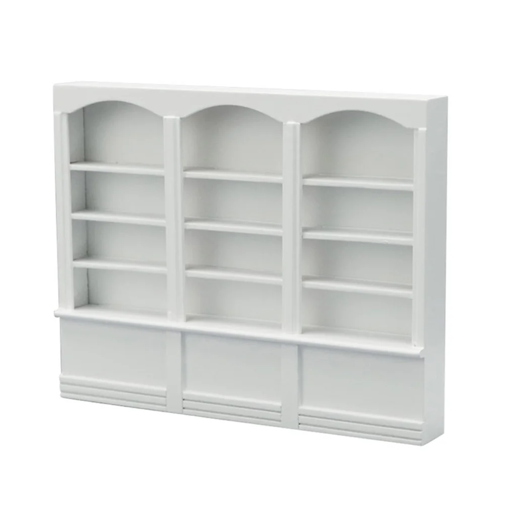 Mini Furniture Accessories House Bookcase Display Cabinet Model Shelf Stand