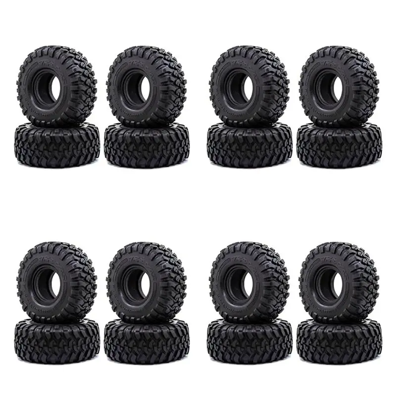 B05C-16PCS 118MM 1.9 Rubber Tires Tyres Wheel For 1/10 RC Crawler Car Axial SCX10 90046 AXI03007 Traxxas TRX4 D90 Tamiya CC01