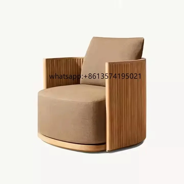 

THot Sale Garden Teak Patio Hotel Outdoor Leisure Chair Furniture Wooden Armchair Teak Single Chair