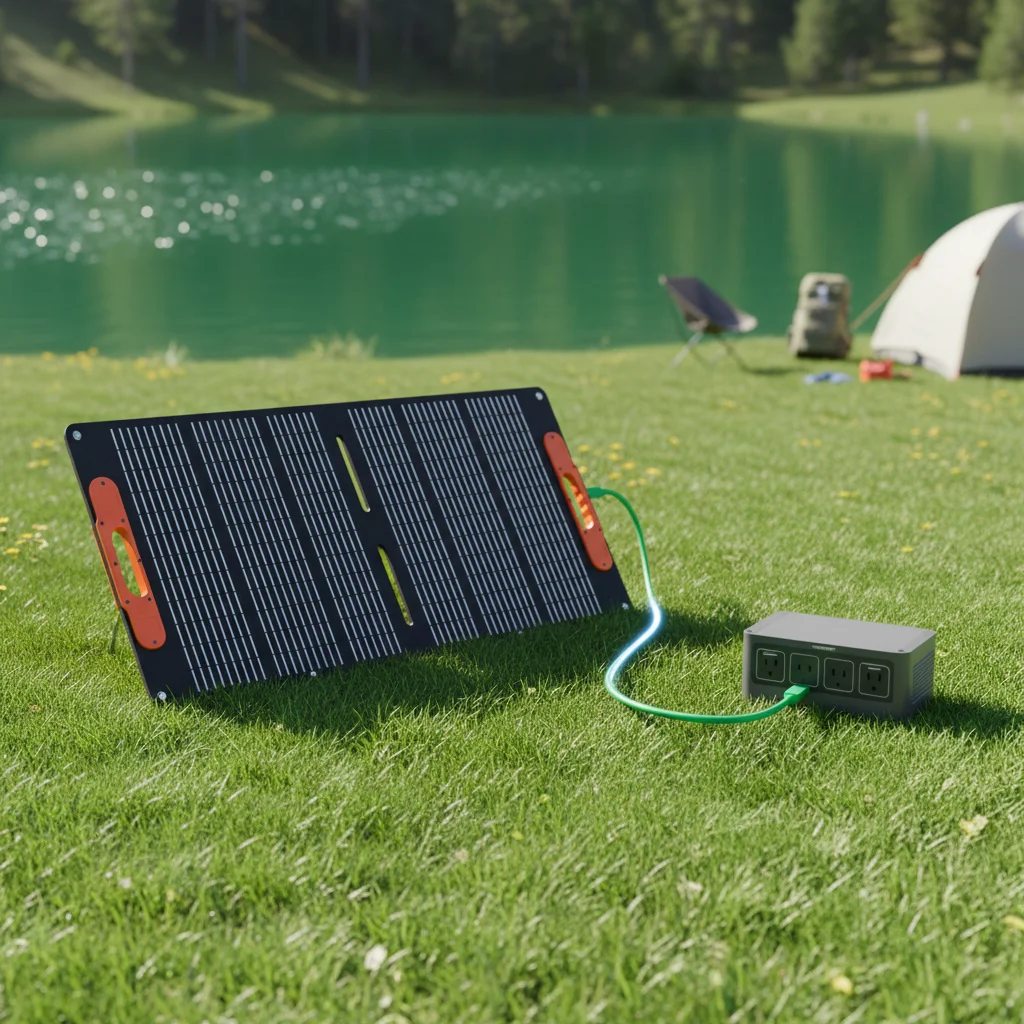 100W Foldable Solar Panel Etfe Camping Portable Solar Blanket Caravan 4WD Kickstand for Connector OEM CB100W Black 23.5%