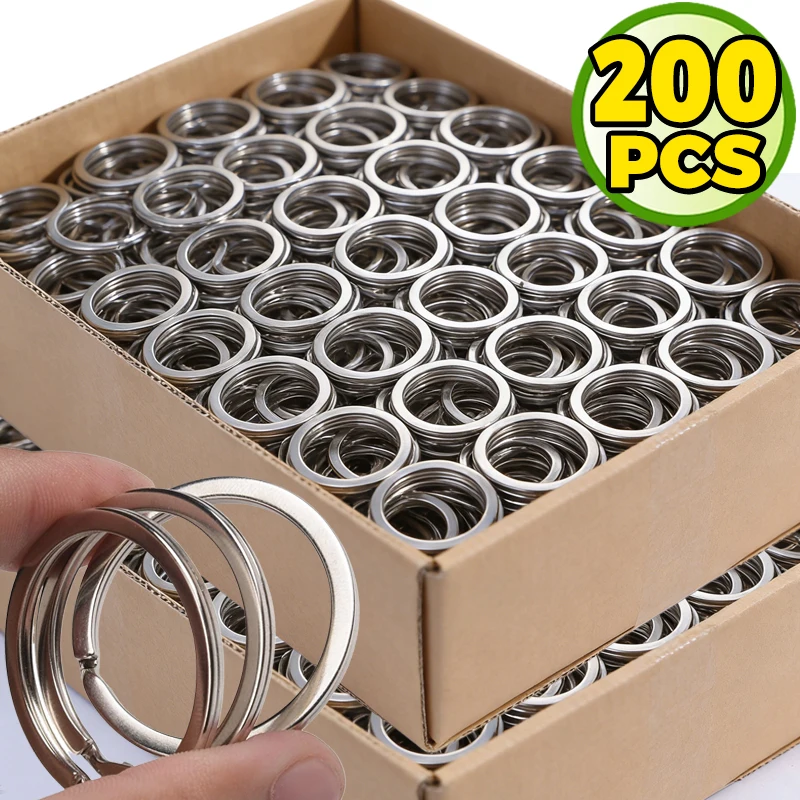 Rust Keychains 30mm/25mm/20mm Metal Keyring Keyfob Stainless Steel Anti-rust Key ...