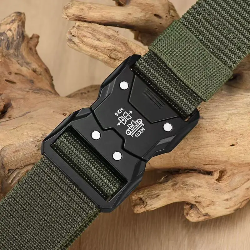 Herren-Gürtel mit Schnellverschluss-Schnalle für Outdoor-Sportarten, Multifunktionaler, Atmungsaktiver, Schnell Trocknender, Dicker Nylon-Gürtel für Männer – Detail 1