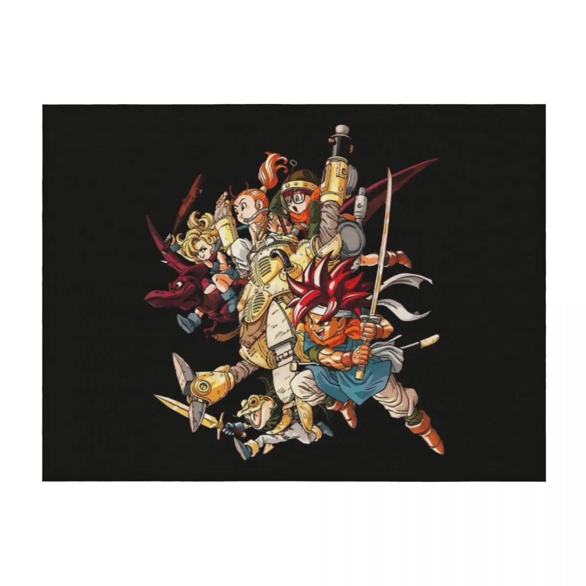 

Chrono Trigger Heroes Throw Blanket Furry sofa bed Luxury Designer Polar Blankets