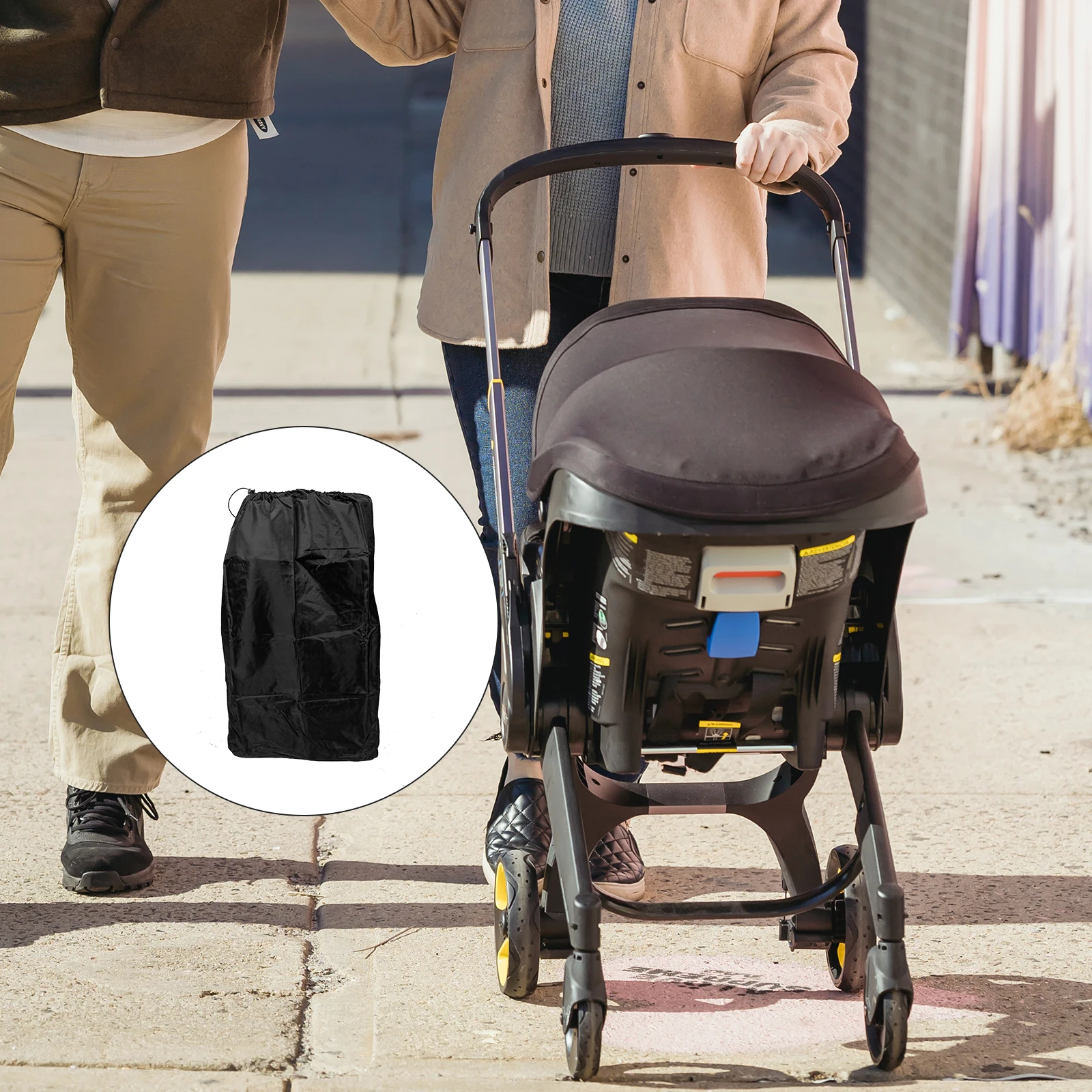 

Stroller Storage Bag Water Resistant Material Lockable Closure Reinforced Seams Travel Airplane Compatible Most Strollers Space