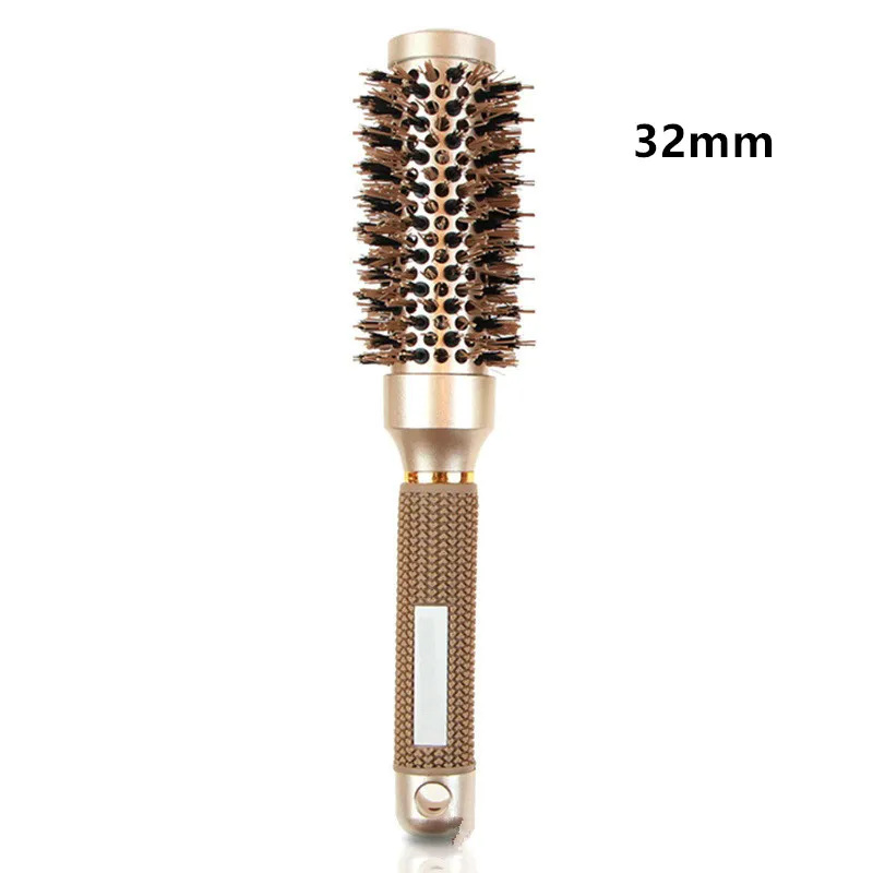 Professionelle 4PCS Runde Haar Pinsel Friseur Curling Haar Pinsel Keramik Barrel Kamm Für Fön Salon Styling Werkzeuge – Detail 6