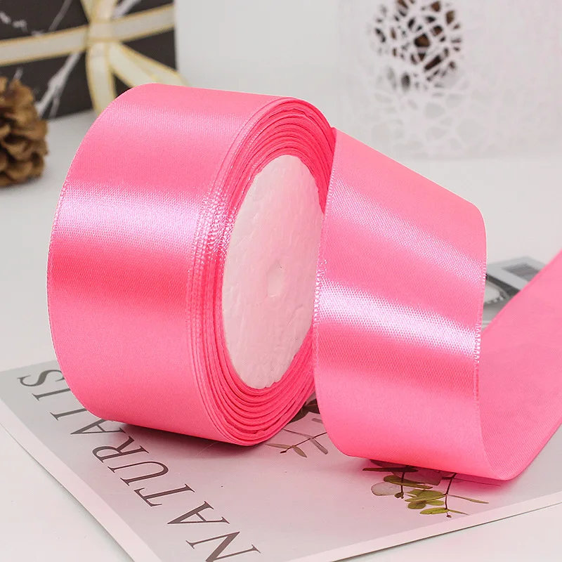 4cm×220cm Rose Ribbon Wedding Ribbon Flower Gift Cake Package Ribbon Birthday Wedding Decoration Supplies Ribbon Wholesale