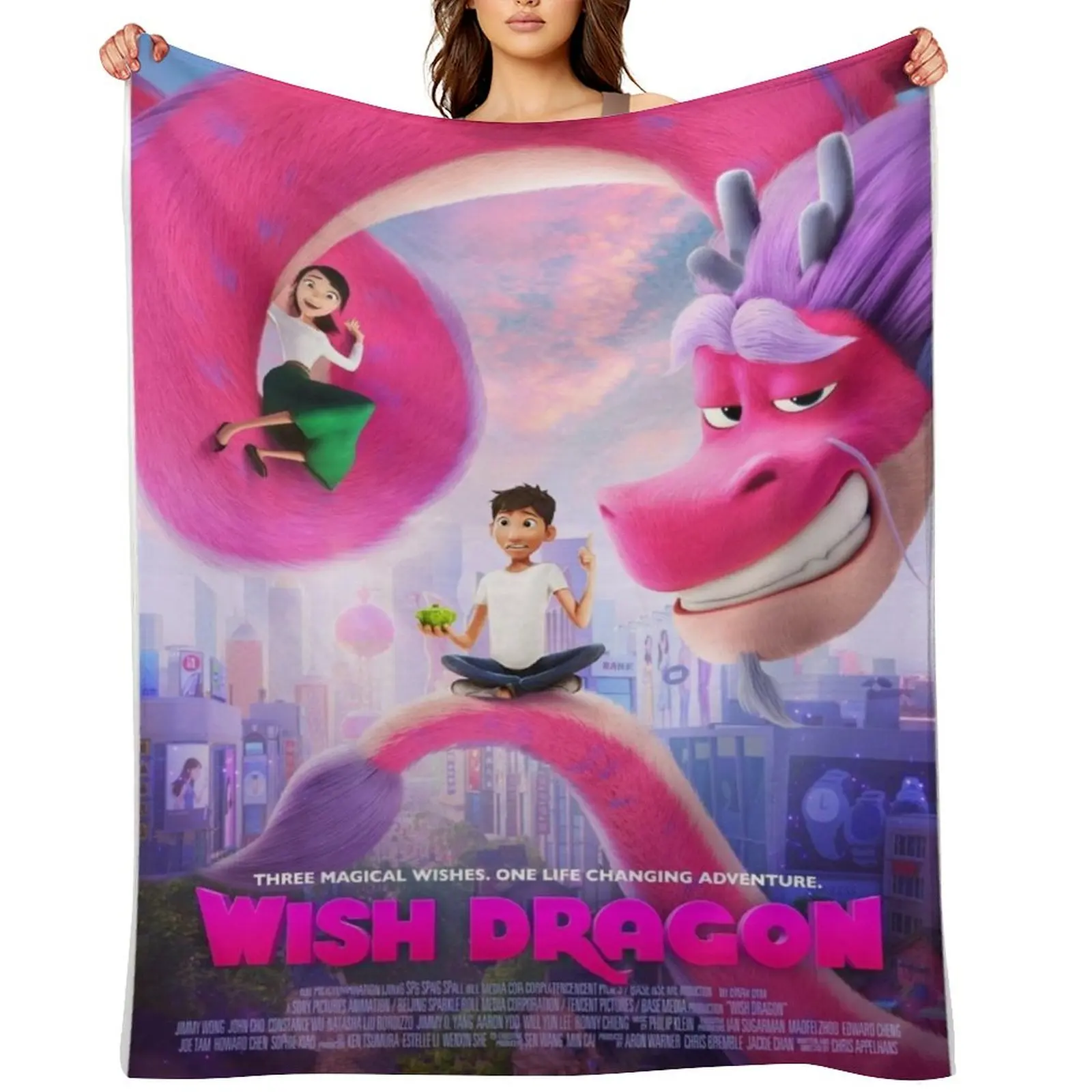 

Wish dragon Throw Blanket For Baby Thermal Shaggy anime Blankets