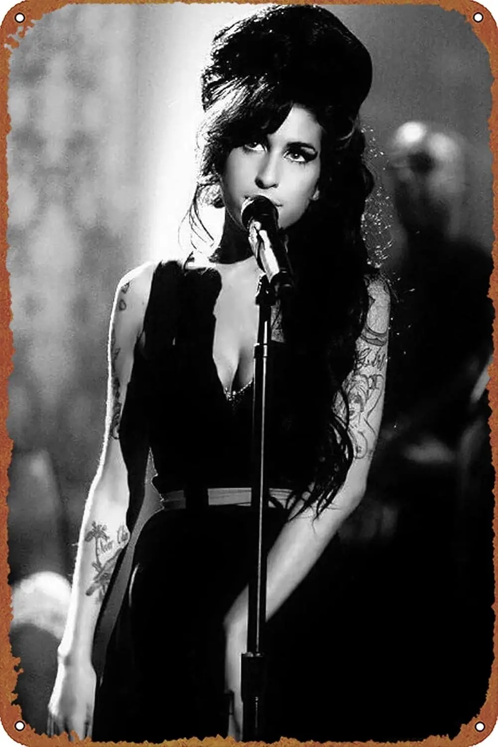 Amy Winehouse Music Poster Metal Tin Sign Retro Wall Signs for Home Cafe Bar Pub Wall Decor 8x12 inch sign
