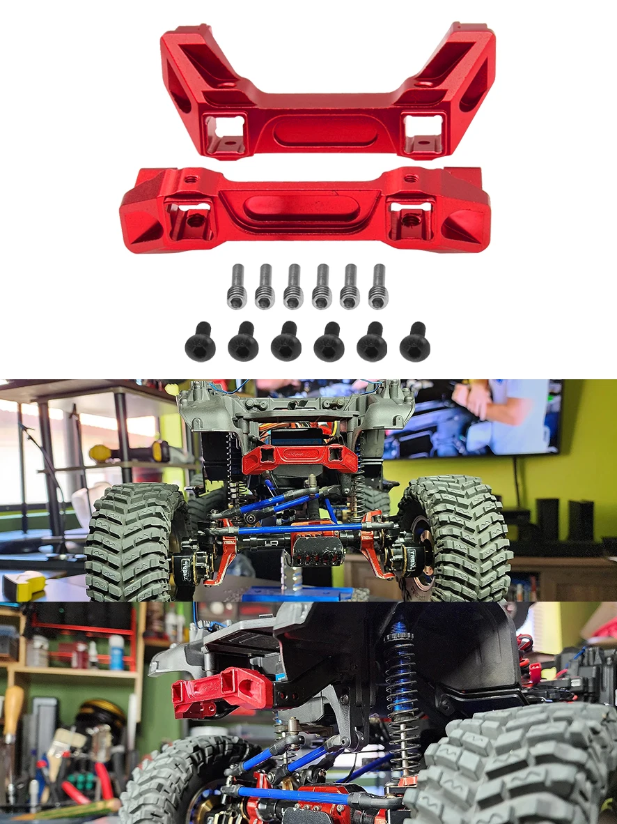 알루미늄 합금 전면 및 후면 범퍼 마운트 RC 서보 스탠드 # 8237 Traxxas TRX4 TRX-4 1/10 RC 크롤러 업그레이드 부품과 호환 가능
