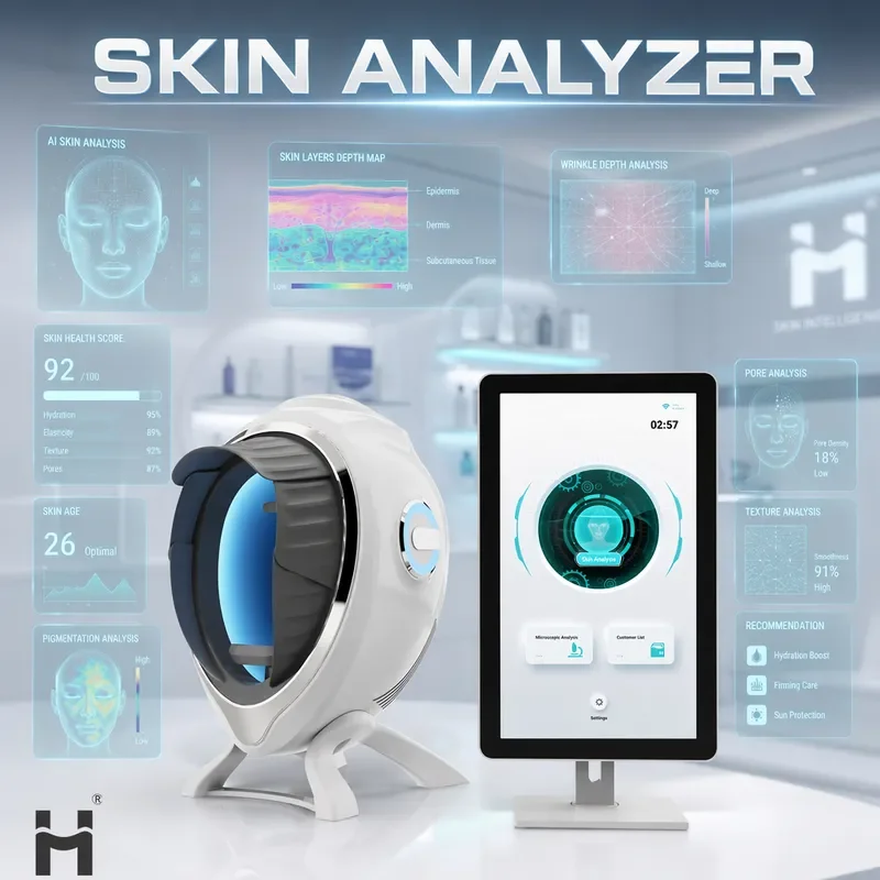for Portable 3D Facial Skin Analyzer WiFi Touch Screen Digital Skin Analyzer Commercial