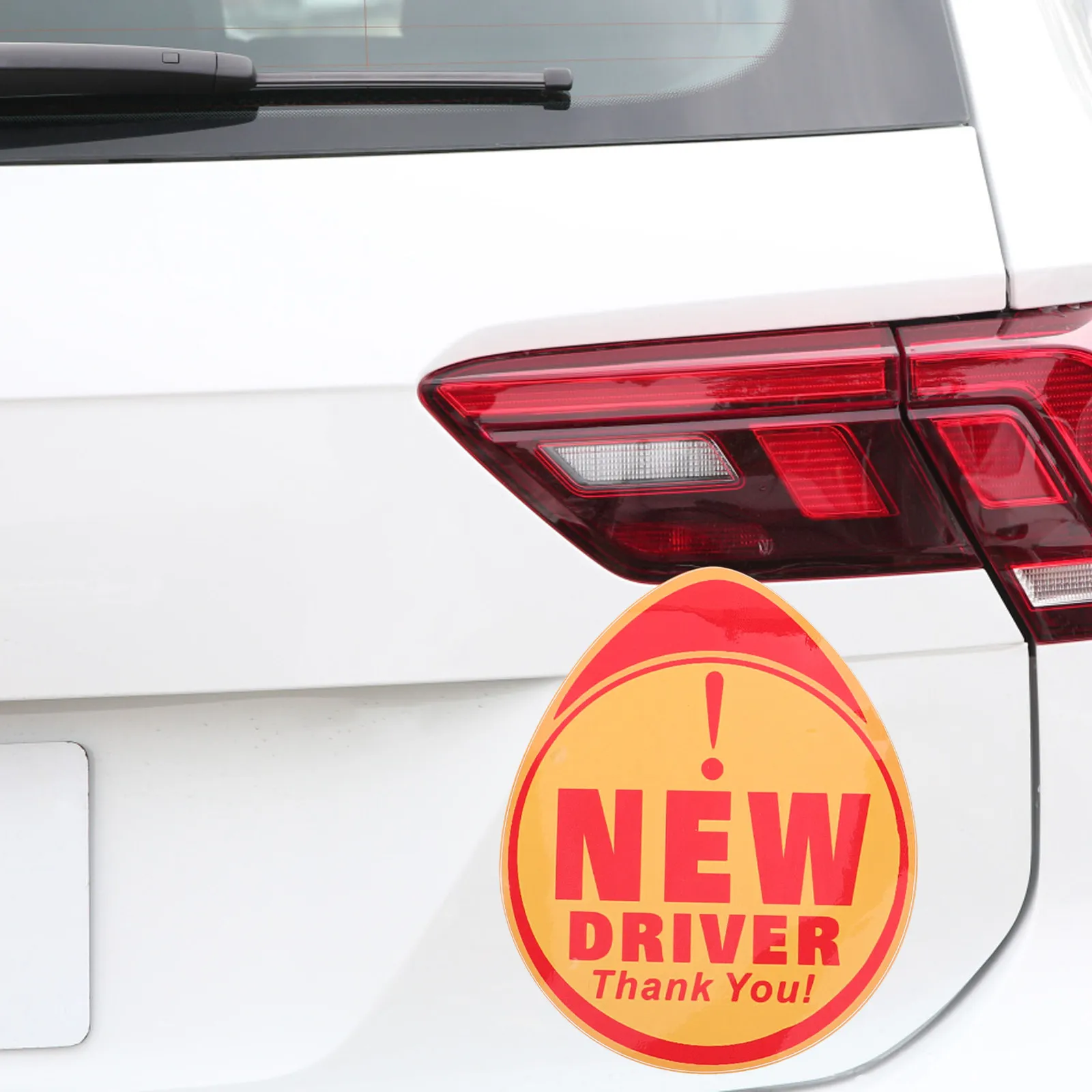 

10pcs New Driver Car Stickers Creative Cartoon Decals For Beginners Pvc Waterproof Safety Warning Labels Bumpers Windows Learner