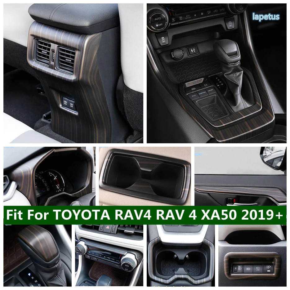 

Head Light Lamp Water Cup Holder Gear Shift Decoral Panel Window Lift Button Cover Trim For TOYOTA RAV4 RAV 4 XA50 2019 - 2024