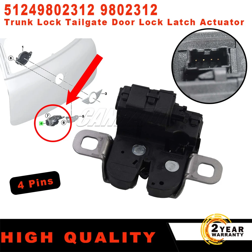 51249802312 9802312 1Pc New Trunk Lock Tailgate Door Lock Latch Actuator For BMW Mini Countryman R60 Paceman R61 car accessories