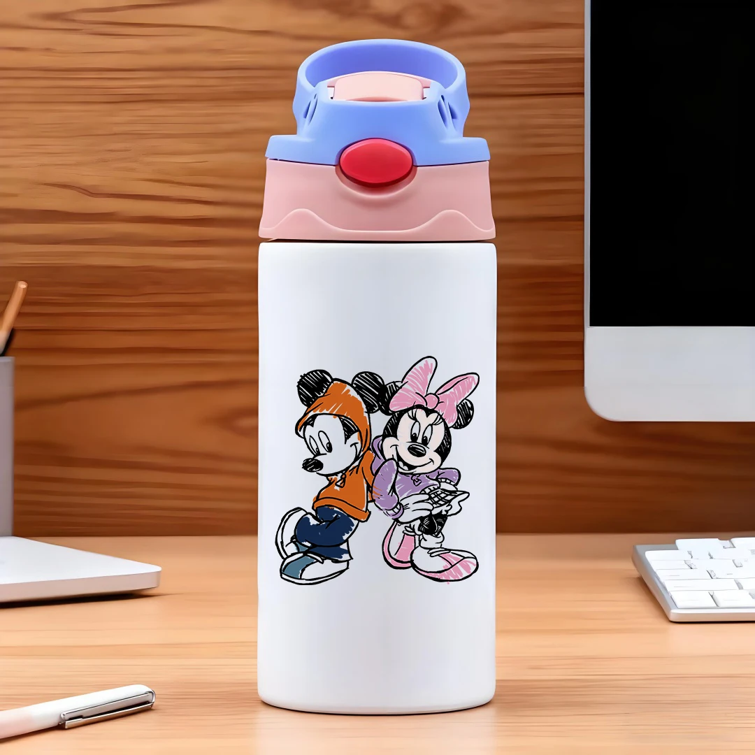 

Disney cartoonstyle Dora the Explorer exaggerated smile handdrawn illustration cup 304 stainless steel cartoon straw cup ch