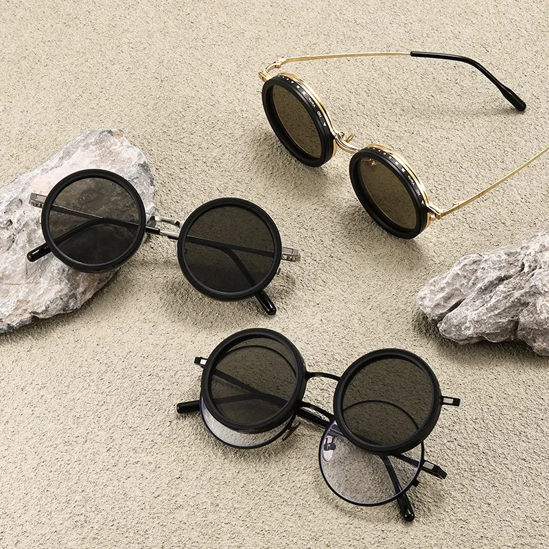 High Quality Magnetic Clip ND9 Rotating Adjustable Dimming Polarized Sunglasses Prescription Available Fishing Shades UV400