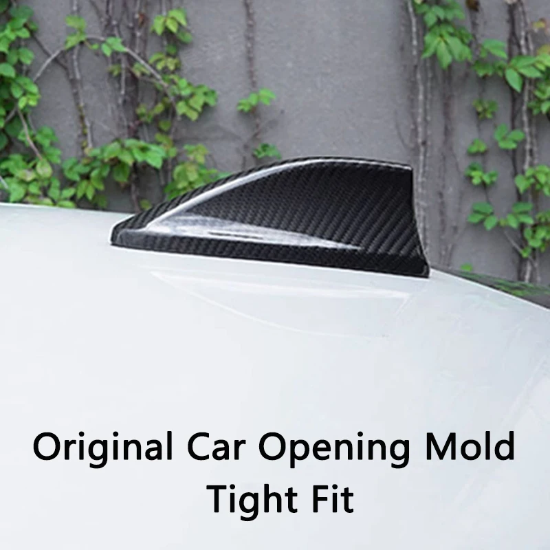 

QHCP Real Carbon Fiber Car Shark Fin Antenna Cover Top Roof Antenna Decorative Trim Fit For Subaru WRX 2025 Exterior Accessories