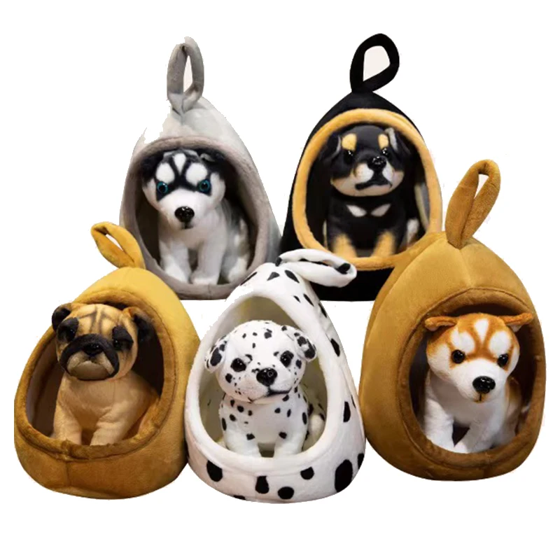 Dogs and kennel plush toy puppies can leave the kennel soft and lovely stuffed animals are a surprise gift for children