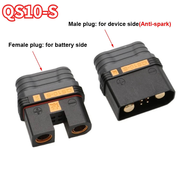 QS2 QS5 QS8-S QS9L QS10-S QS12 Heavy Duty Battery Anti-Spark Gold Connector Power Plug for RC Plant Protection Drone Cars Model