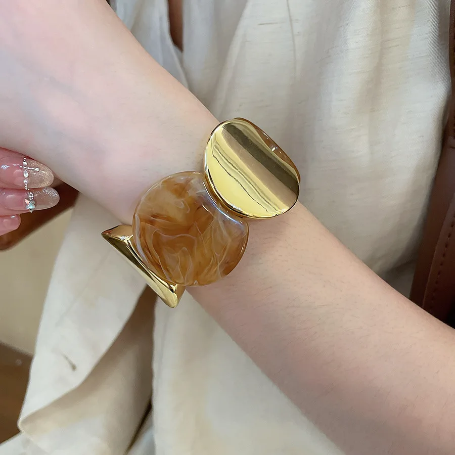 متعددة نمط جولة الربط مطاطا حبل الراتنج أساور للنساء Smuding خمر الاكريليك أساور شخصية مجوهرات الحفلات K1