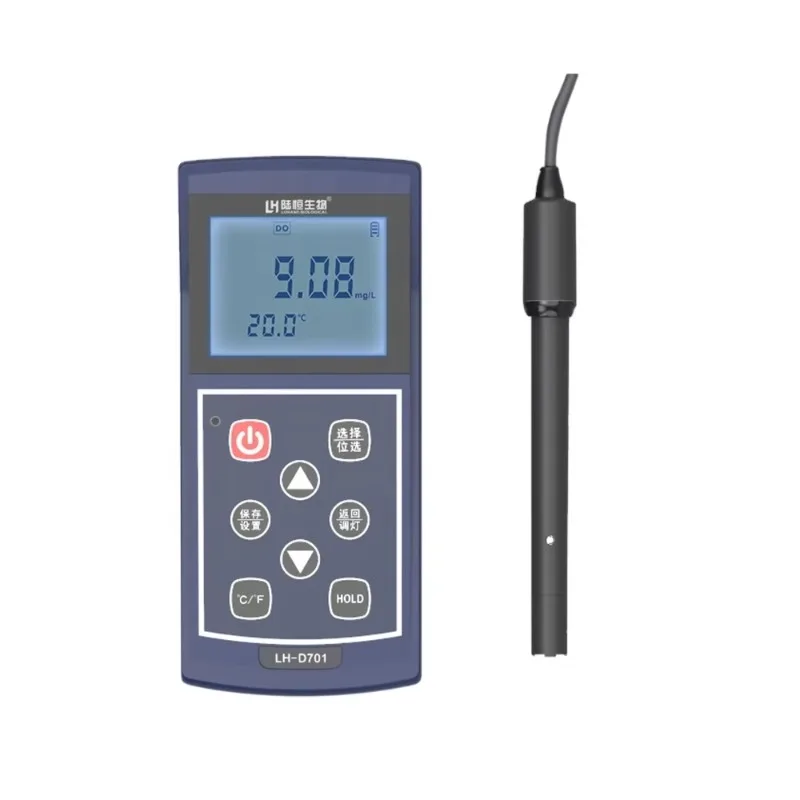 

Aquaculture Water Test Rechargeable Portable Water Quality Dissolved Oxygen DO Meter Tester LH-D701