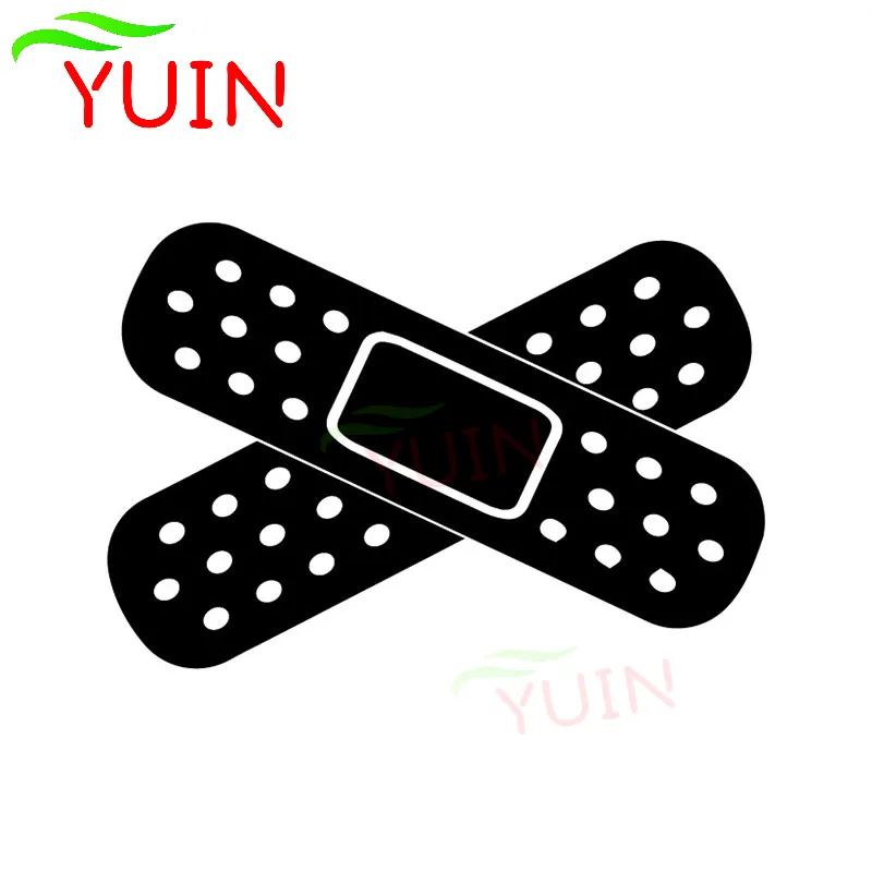 Band-Aid Car Window Funny Creative Sticker Car Decoration Fashion Personality PVC Waterproof Decal Black/White/Red/Laser/Silver