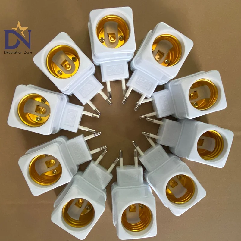 220V EU/US E27 Lamp Socket Integrated Helical Lamp Holder With Switch LED Light Socket