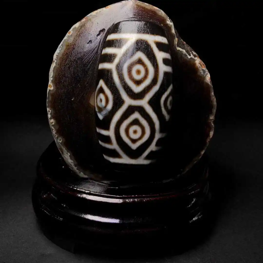 

Большие бусины Дзи, орнамент, глаза дракона и натуральный агат Гуаньинь Цзи, мощный амулет, коллекционное украшение для дома, орнамент фэншуй