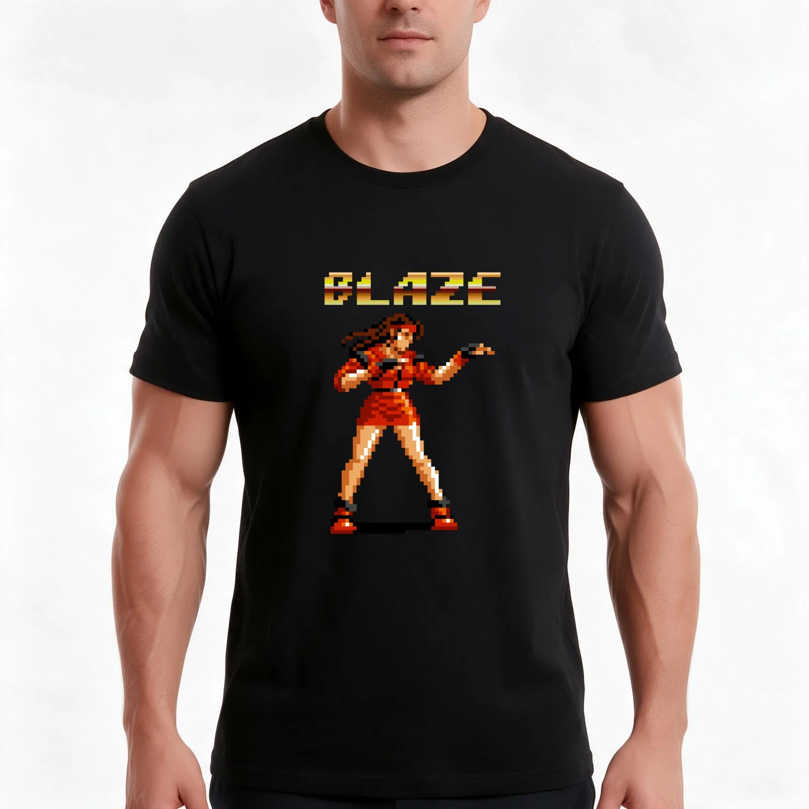 Blaze Fielding from Streets of Rage T-Shirt, Summer Casual Cotton Tee, Oversized Streetwear Tops, Vintage Graphic Print